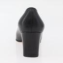 Salvatore Ferragamo Heel Pumps Leather 4 1/2 Black Auth 174621A-12