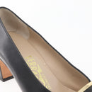 Salvatore Ferragamo Heel Pumps Leather 4 1/2 Black Auth 174621A-16
