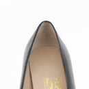 Salvatore Ferragamo Heel Pumps Leather 4 1/2 Black Auth 174621A-35