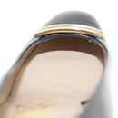 Salvatore Ferragamo Heel Pumps Leather 4 1/2 Black Auth 174621A-36