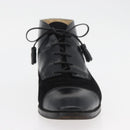 Salvatore Ferragamo Short Boots Leather Black Auth 174623A-29