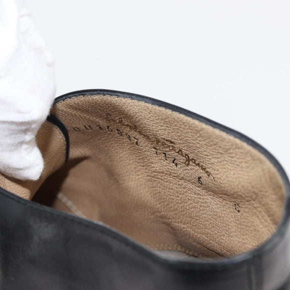 Salvatore Ferragamo Short Boots Leather Black Auth 174623A