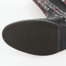 DOLCE&GABBANA Long Boots Wool 37 Black Auth 174624A-25