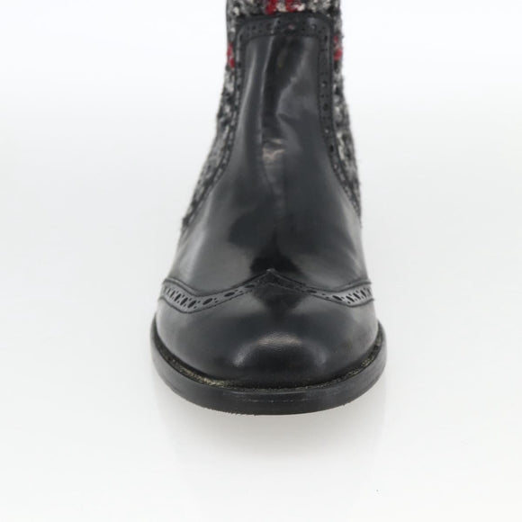 DOLCE&GABBANA Long Boots Wool 37 Black Auth 174624A