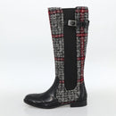 DOLCE&GABBANA Long Boots Wool 37 Black Auth 174624A-5