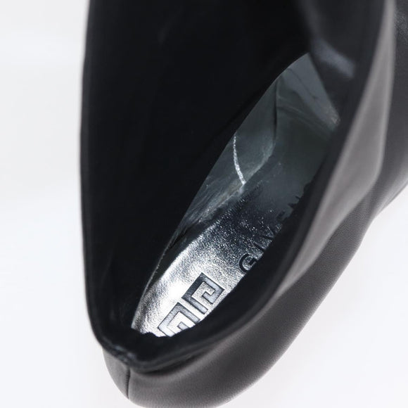 GIVENCHY Short Boots Leather Black Auth 174625A