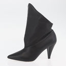GIVENCHY Short Boots Leather Black Auth 174625A-20