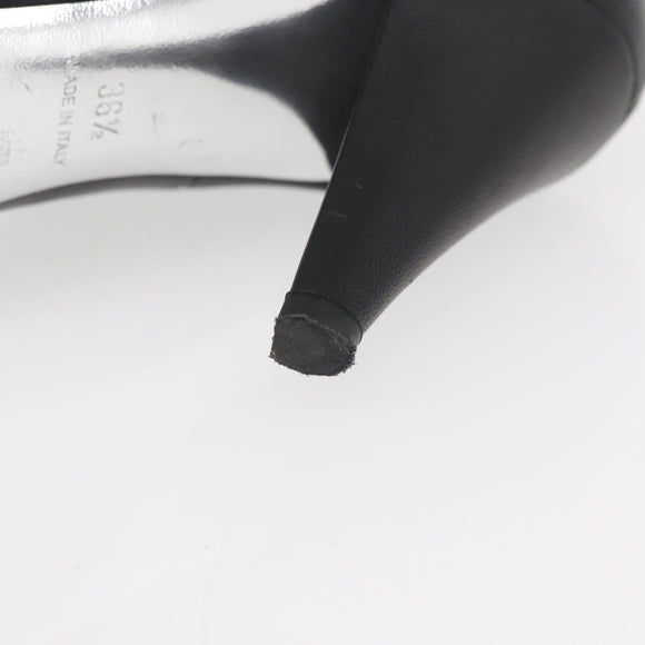 GIVENCHY Short Boots Leather Black Auth 174625A