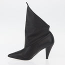 GIVENCHY Short Boots Leather Black Auth 174625A-5