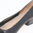 Salvatore Ferragamo Vara Ribbon Pumps Leather 7 1/2 Black Auth 174626A-15