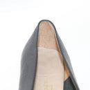 Salvatore Ferragamo Vara Ribbon Pumps Leather 7 1/2 Black Auth 174626A-17