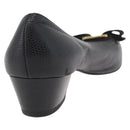Salvatore Ferragamo Vara Ribbon Pumps Leather 7 1/2 Black Auth 174626A-21