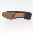Salvatore Ferragamo Vara Ribbon Pumps Leather 7 1/2 Black Auth 174626A-27