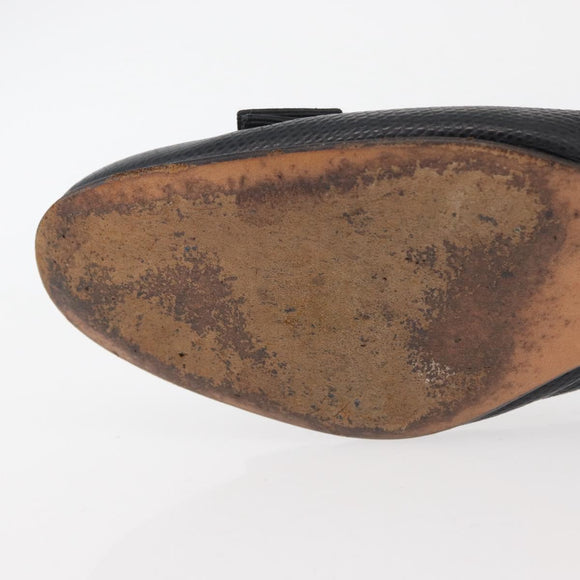 Salvatore Ferragamo Vara Ribbon Pumps Leather 7 1/2 Black Auth 174626A