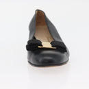 Salvatore Ferragamo Vara Ribbon Pumps Leather 7 1/2 Black Auth 174626A-31