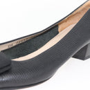 Salvatore Ferragamo Vara Ribbon Pumps Leather 7 1/2 Black Auth 174626A-35