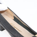 Salvatore Ferragamo Vara Ribbon Pumps Leather 7 1/2 Black Auth 174626A-36