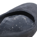 CHANEL Heel Pumps Suede 36 1/2 C Black CC Auth 174628A-36