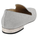 Jimmy Choo Pumps Leather 34 1/2 Silver Auth 174629A-3