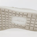 Salvatore Ferragamo Gancini Slipon Leather 5 1/2 D Silver Auth 174632A-27