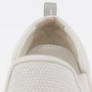 Salvatore Ferragamo Gancini Slipon Leather 5 1/2 D Silver Auth 174632A-34