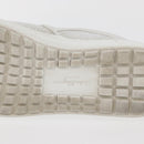 Salvatore Ferragamo Gancini Slipon Leather 5 1/2 D Silver Auth 174632A-9