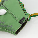 BOTTEGA VENETA INTRECCIATO Mid Cut Sneakers Leather Green Auth 174635A-21