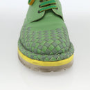BOTTEGA VENETA INTRECCIATO Mid Cut Sneakers Leather Green Auth 174635A-25