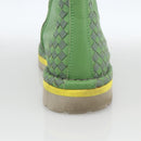 BOTTEGA VENETA INTRECCIATO Mid Cut Sneakers Leather Green Auth 174635A-26