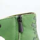 BOTTEGA VENETA INTRECCIATO Mid Cut Sneakers Leather Green Auth 174635A-29