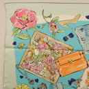 Salvatore Ferragamo Scarf Silk Light Blue Auth 174638A-2