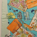 Salvatore Ferragamo Scarf Silk Light Blue Auth 174638A-5