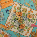 Salvatore Ferragamo Scarf Silk Light Blue Auth 174638A-6