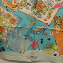 Salvatore Ferragamo Scarf Silk Light Blue Auth 174638A-9