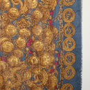 CHANEL Scarf Wool Silk Navy CC Auth 174639A-7