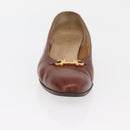 Salvatore Ferragamo Pumps Leather 6 Brown Auth 174642A-11