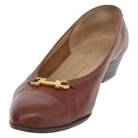 Salvatore Ferragamo Pumps Leather 6 Brown Auth 174642A - 0
