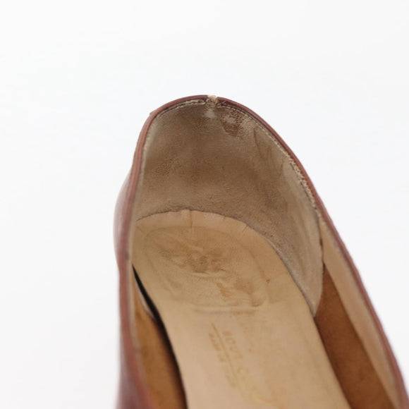 Salvatore Ferragamo Pumps Leather 6 Brown Auth 174642A