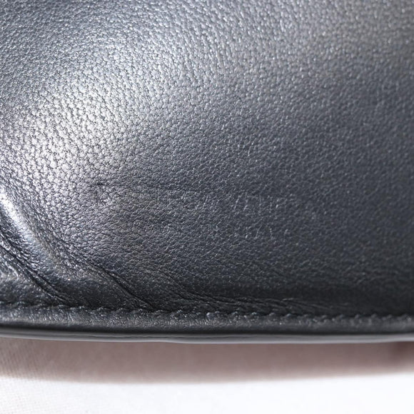 BOTTEGA VENETA Coin Purse Leather Black Auth 174643