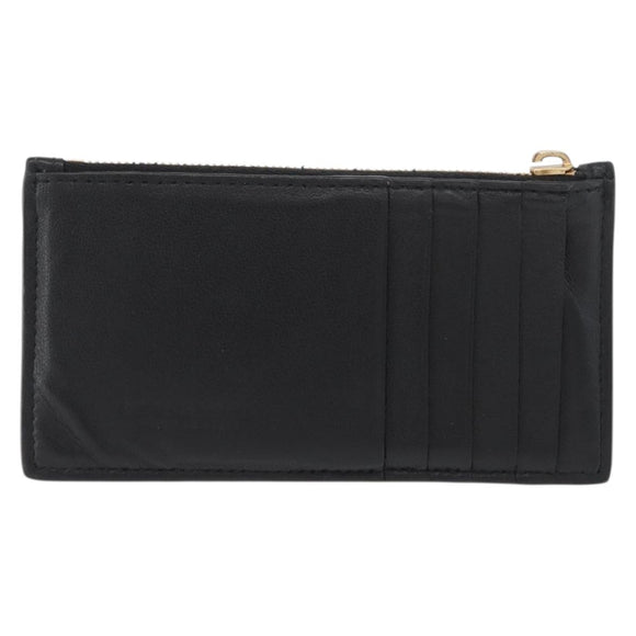 BOTTEGA VENETA Coin Purse Leather Black Auth 174643