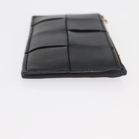 BOTTEGA VENETA Coin Purse Leather Black Auth 174643