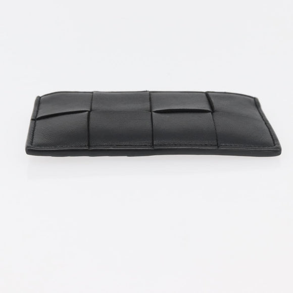 BOTTEGA VENETA Coin Purse Leather Black Auth 174643