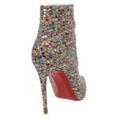 Christian Louboutin Heel Boots Leather 35 1/2 Multicolor Auth 174645A-3