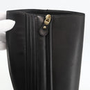 Salvatore Ferragamo Knee High Boots Leather 5 1/2 Black Auth 174646A-13