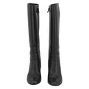 Salvatore Ferragamo Knee High Boots Leather 5 1/2 Black Auth 174646A-2