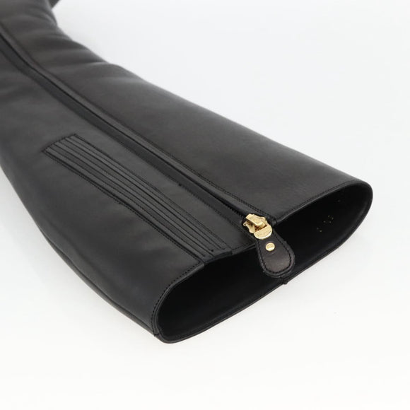 Salvatore Ferragamo Knee High Boots Leather 5 1/2 Black Auth 174646A