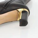 Salvatore Ferragamo Knee High Boots Leather 5 1/2 Black Auth 174646A-23