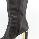 Salvatore Ferragamo Knee High Boots Leather 5 1/2 Black Auth 174646A-27