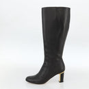 Salvatore Ferragamo Knee High Boots Leather 5 1/2 Black Auth 174646A-5