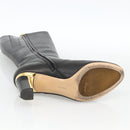 Salvatore Ferragamo Knee High Boots Leather 5 1/2 Black Auth 174646A-7